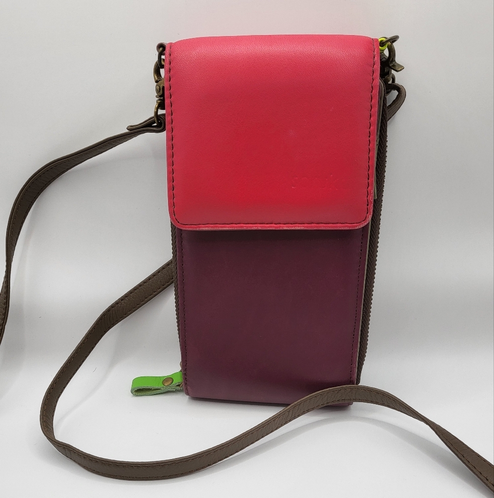 Soruka Eva Crossbody phone bag Multicolored recycled leather